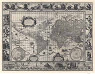 1606 World Map by Blaeu & Ende