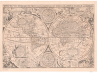 1655 World Map by Hondius