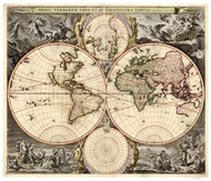 1690 World Map by Visscher