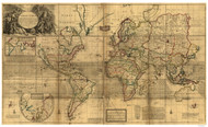 1719 World Map by Moll