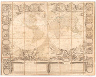 1794 World Map by Nollin & Bocquet