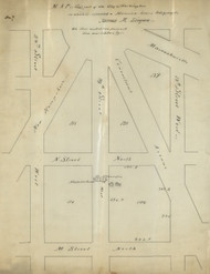 7 Lingan 19th St 2 1870x Washington DC Block Map - Old Map Reprint