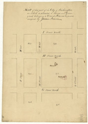 14 Blodget 16th St W 1796 Washington DC Block Map - Old Map 