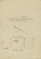 11 Davidson 13th St 1796 Washington DC Block Map - Old Map Reprint