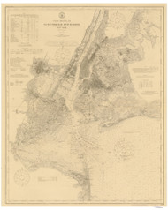 New York Bay and Harbor 1914 80000 AT Chart 120