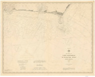 Cape Hatteras to Ocracoke Inlet 1885 80000 AT Chart 145