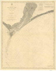 Old Topsail Inlet to Cape Fear 1897 80000 AT Chart 149