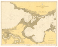 Lakes Borgne and Pontchartrain 1918 80000 AT Chart 191