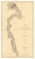 Mississippi River from Grand Prairie to New Orleans 1884 80000 AT Chart 195