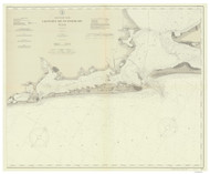 Galveston Bay to Oyster Bay 1910 80000 AT Chart 205