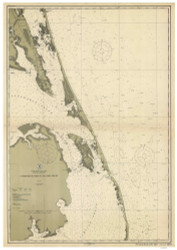 Currituck Beach to New Inlet 1913 80000 AT Chart 1229