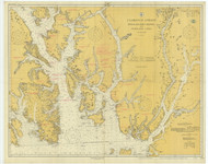 Revillagigedo Channel and Portland Canal 1916 Nautical Chart 200,000 Scale  Alaska Chart 8100