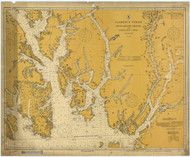 Revillagigedo Channel and Portland Canal 1917 Nautical Chart 200,000 Scale  Alaska Chart 8100