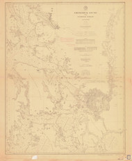 Frederick Sound and Sumner Strait 1895 Nautical Chart 200,000 Scale  Alaska Chart 8200