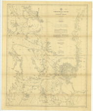 Frederick Sound and Sumner Strait 1904 Nautical Chart 200,000 Scale  Alaska Chart 8200