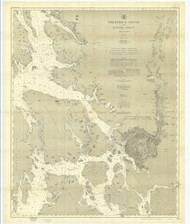 Frederick Sound and Sumner Strait 1910 Nautical Chart 200,000 Scale  Alaska Chart 8200