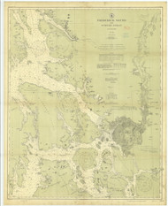 Frederick Sound and Sumner Strait 1912 Nautical Chart 200,000 Scale  Alaska Chart 8200