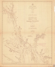 Lynn Canal and Stephens Passage 1902 Nautical Chart 200,000 Scale  Alaska Chart 8300