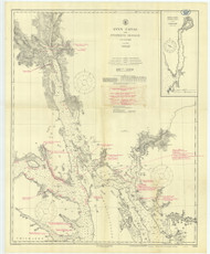 Lynn Canal and Stephens Passage 1917 Nautical Chart 200,000 Scale  Alaska Chart 8300