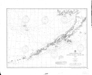 Alaska Peninsula and Aleutian Islands 1899 Nautical Chart 1,200,000 Scale  Alaska Chart 8800