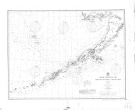 Alaska Peninsula and Aleutian Islands 1901 Nautical Chart 1,200,000 Scale  Alaska Chart 8800