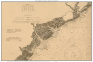 Chart of Lighthouses and Beacons - Charleston to Savannah 1899 - Old Map Custom Print 400,000