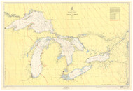 Great Lakes 1955 - Old Map Reprint Nautical Chart LS0