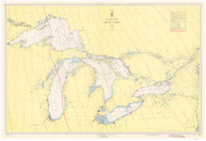 Great Lakes 1965 - Old Map Reprint Nautical Chart LS0