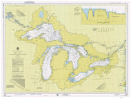 Great Lakes 1975 - Old Map Reprint Nautical Chart LS0