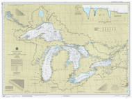 Great Lakes 1987 - Old Map Reprint Nautical Chart LS0