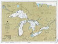 Great Lakes 1995 - Old Map Reprint Nautical Chart LS0