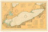 Lake Erie 1910 - Old Map Nautical Chart Custom Print