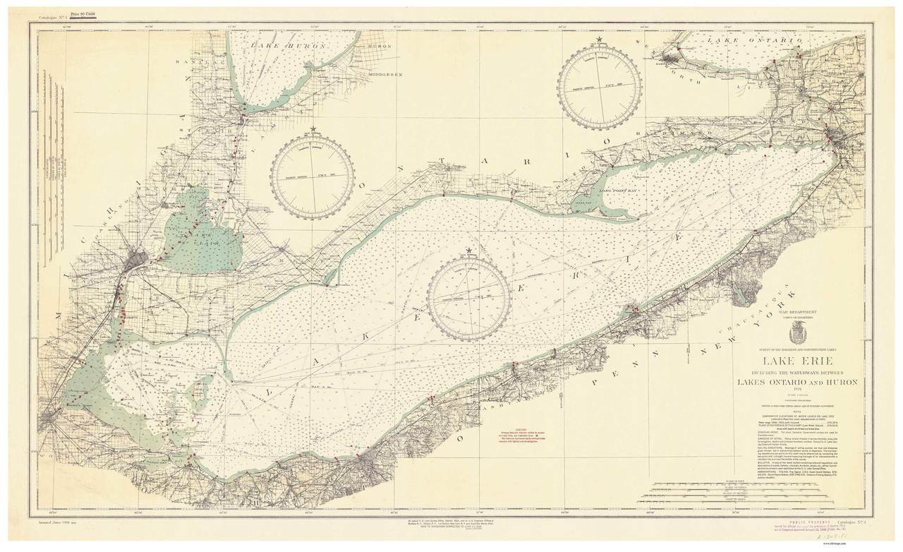Lake Erie Nautical Chart