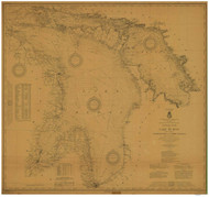 Lake Huron 1914 - Old Map Nautical Chart Reprint LS5