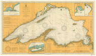 Lake Superior 1911 - Old Map Nautical Chart Reprint LS9