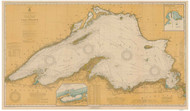 Lake Superior 1917 - Old Map Nautical Chart Reprint LS9