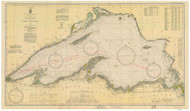 Lake Superior 1932 - Old Map Nautical Chart Reprint LS9