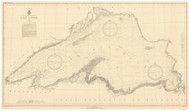 Lake Superior 1937 - Old Map Nautical Chart Reprint LS9