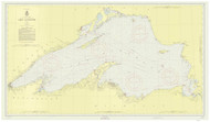 Lake Superior 1955 - Old Map Nautical Chart Reprint LS9