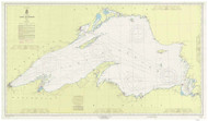Lake Superior 1964 - Old Map Nautical Chart Reprint LS9