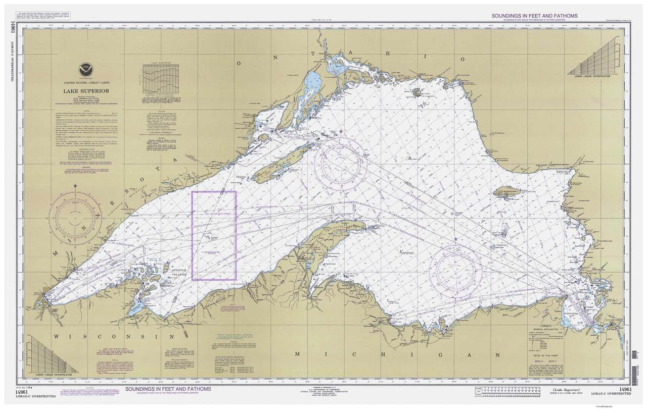 Lake Superior 1994 Old Map Nautical Chart Reprint LS9 OLD MAPS