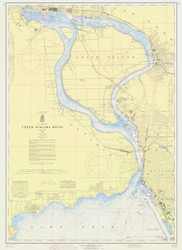 Upper Niagara River 1965 Lake Erie Harbor Chart Reprint 312