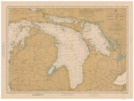 Lake Huron and Georgian Bay 1913 - Old Map Nautical Chart Reprint - Great Lakes 4
