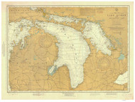 Lake Huron and Georgian Bay 1918a - Old Map Nautical Chart Reprint - Great Lakes 4