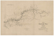 Cumberland River from the Falls to Nashville 1834 - Kentucky and Tennessee - Old Map Reprint - 1843 Regional Section 1