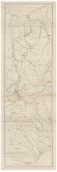 Proposed Road Routes, Portsmouth Ohio to Linville North Carolina, 1836 - Old Map Reprint - 1843 Regional Section 1