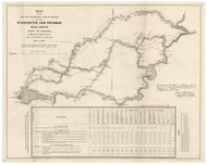 Proposed Routes for the Winchester & Potomac Rail Road across (West) Virginia, 1832 - Old Map Reprint - 1843 Regional Section 1