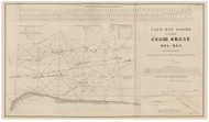 Cape May Roads with Crow Shoal - Delaware Bay, 1836 - Old Map Reprint - 1843 Regional Section 2