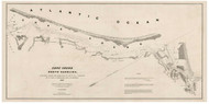 Core Sound, North Carolina, 1837 - Old Map Reprint - 1843 Regional Section 2