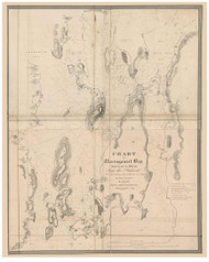Narragansett Bay, Rhode Island, 1832 - Old Map Reprint - 1843 Regional Section 2
